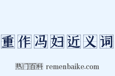 重作冯妇近义词是什么意思的图片